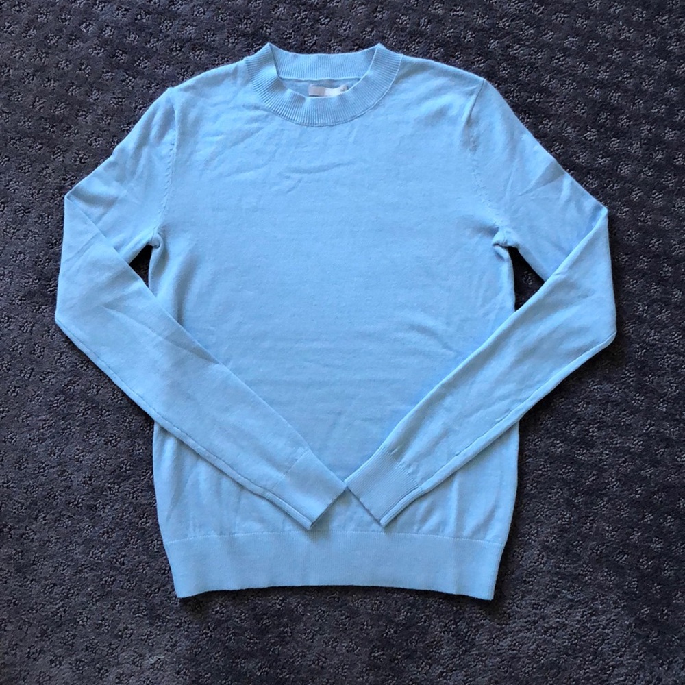 Blue crew neck sweater